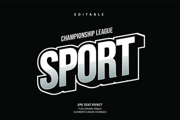 Champion Title Sport Text Effect Editable Premium Vector