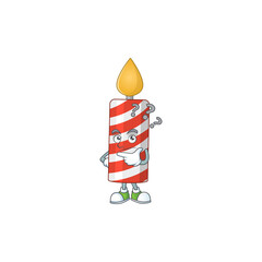 Wall Mural - mascot design concept of candle with confuse gesture