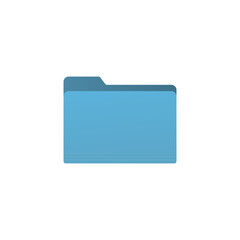 Wall Mural - blue folder icon isolated on white background. document symbol modern, simple, vector, icon for webs