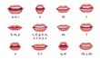 © sabelskaya - A set of human mouths with lips, teeth and smiles pronouncing sounds.