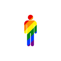 Wall Mural - colorful male silhouette icon. vector illustration