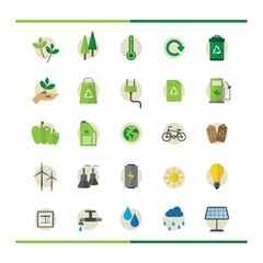 Sticker - Set of ecology icons