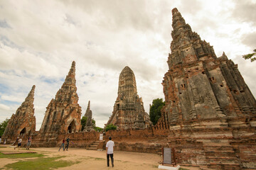 Wall Mural - Ayutthaya, Thailand - August 23th 2015: Ayutthaya is the former capital of Phra Nakhon Si Ayutthaya province in Thailand. In 1767, the city was destroyed by the Burmese army.