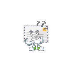 Sticker - mascot design concept of letter with confuse gesture