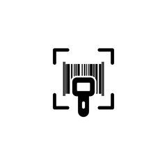 Bar Code scanner icon on isolated white background. EPS 10 vector.