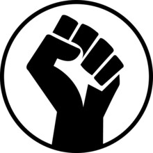 Vector Illustration Of A Hand, Fist. Black Lives Matter. Black Power