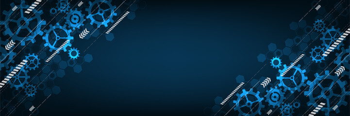Technology background for gears in mechanical concepts.