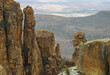 Gebirgszug Valley of Desolation und Steinwüste im Nationalpark Südafrika