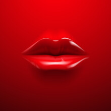 Red Lips Beauty Fashion Background