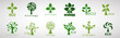 © milosdizajn - Collection Of Eco Tree And Organic Logo Set - Isolated On White Background - Vector. Eco And Organic Logo Useful For Tree Icon, Ecology Logo, Eco Symbol And Template Design. Ecology Tree Icons