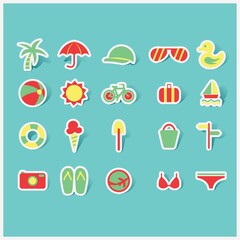 Sticker - Set of summer icons