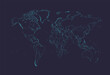 © ralelav - World map vector neon with borders