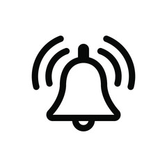 Bell icon vector. Notification symbol for your web site design, logo, app, UI.