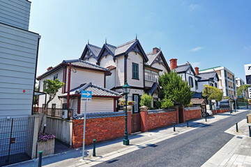 神戸 北野町 山本通りの街並み（異人館通り）