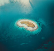 Aerial shot of a little Island in Croatia