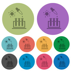 Sticker - covid research color darker flat icons