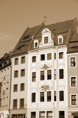 Wall Mural - Germany - Bautzen. Sepia toned vintage filter photo.