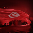 TUNISIA Colors Background,TUNISIAN National Flag( 3D Render)
