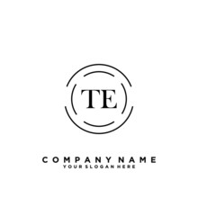 TE Initial Logo Template Vector