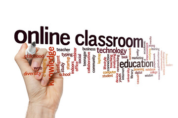 Sticker - Online classaroom word cloud concept