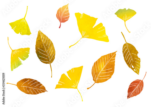 落ち葉 紅葉 イチョウ ベクター イラスト 水彩 Stock Vector Adobe Stock 落ち葉 紅葉 イチョウ ベクター イラスト 水彩 Stock Vector Adobe Stock