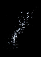  Ice broken isolated on a black background