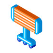 © PikePicture - Portable Heating Device On Rollers vector isometric sign. color isolated symbol illustration