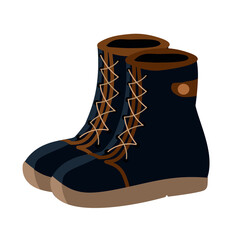 tourist boots isolated. cartoon illustration