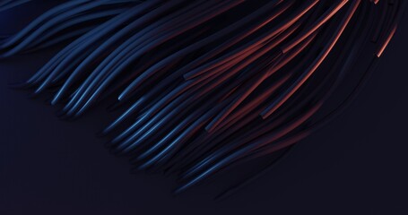 Wall Mural - abstract background. 3d futuristic lines rendering. illustration design