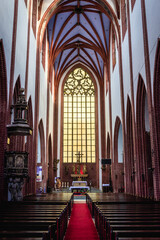 Poster - Main nave of St Mary Magdalene church located in historic part of Wroclaw city, Poland