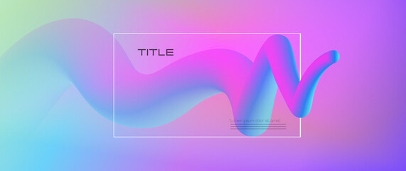 Minimal abstract 3d shape fluid and liquid gradient colorful background for layout, banner, poster, template, flyer. Vector modern graphic color design, Futuristic trendy dynamic pattern elements