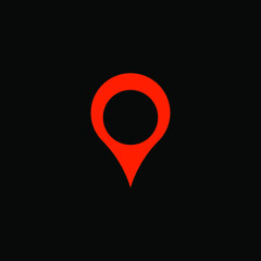 abstract logo placemark or location pointer on the map