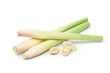 Close-up lemongrass with sliced isolated on white background.