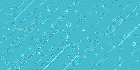 Wall Mural - modern abstract background with pastel blue memphis elements and retro-themed posters, banners and w