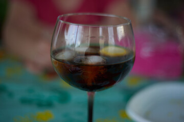 glass of red wine