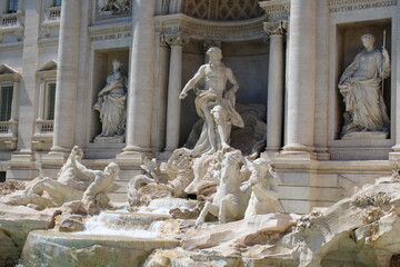 Canvas Print - trevi fountain rome italy