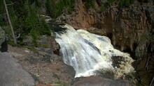 Gibbon Falls In Yellowstone National Park