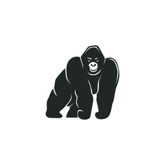 Wall Mural - Gorilla isolated on white for t-shirts. Vector illustration.