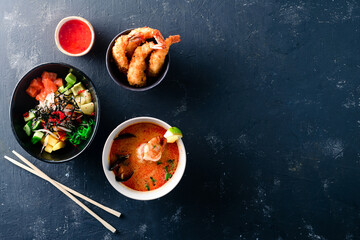 Sticker - Tom Yam, Poke and Shrimp with Sauce