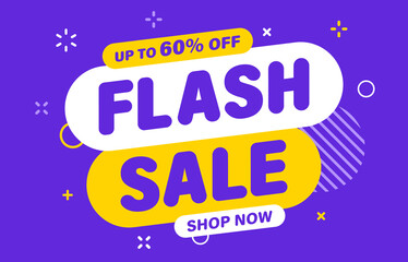 Wall Mural - flash sale banner, special offer and sale. shop now or this weekend only. up to 50 or 60 or 70 off. 