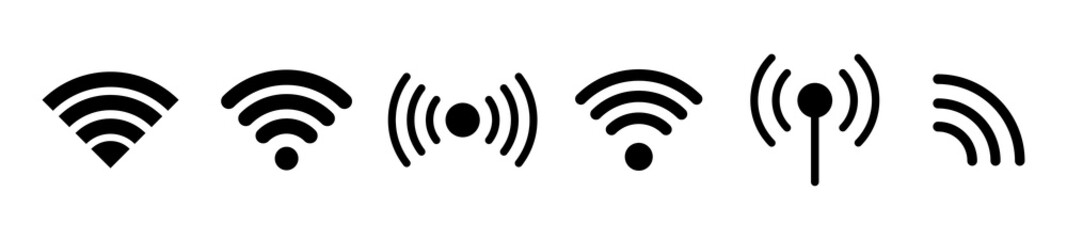 Wall Mural - big set wireless and wifi icons. best collection. vector illustration.
