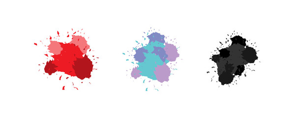 Wall Mural - abstract paint pattern for your design. color splash background in vector flat