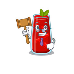 Sticker - A wise judge of bloody mary cocktail mascot design wearing glasses