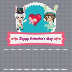 Canvas Print - Happy valentine's day wallpaper