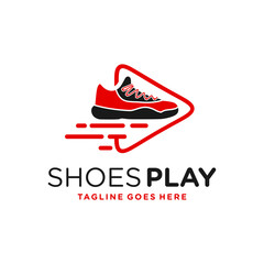 Wall Mural - modern shoe game logo