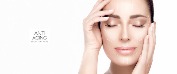 Wall Mural - beauty face spa woman. surgery and anti aging concept