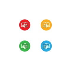 Camera icon vector logo design