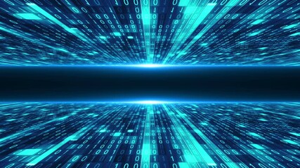 Wall Mural - Data stream. Big data.Binary code