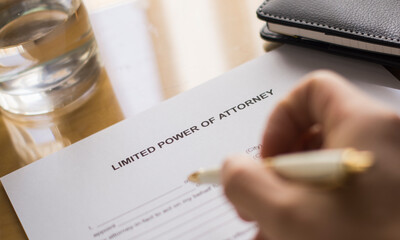 Wall Mural - A limited power of attorney on the desk. letter of attorney.