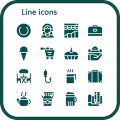 Wall Mural - line icon set